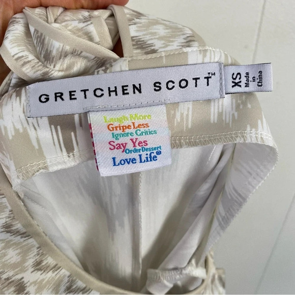 Gretchen Scott Designs Isosceles Dress in Kitt Ikat- Khaki Size XS Stretch - Picture 9 of 11